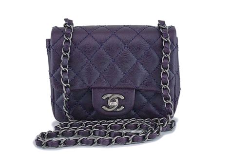 chanel purple caviar square mini|Chanel Mini Bags & Flap Bags On Sale .